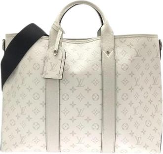 Louis Vuitton Vintage, unisex, Beige, ONE Size, Leer, Pre-owned Taiga Rama Weekend Tote Bag