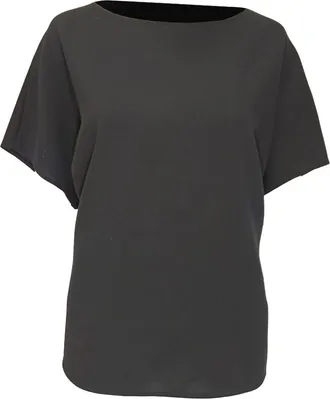 The Row Blouse in Black Virgin Wool