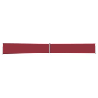 Berkfield Home Patio Retractable Side Awning 140x1200 cm Red