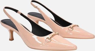 XY London Womens XY London Womens/Ladies Jane Sling Back Mid Kitten Heel Sandals - Pink - Size: 7