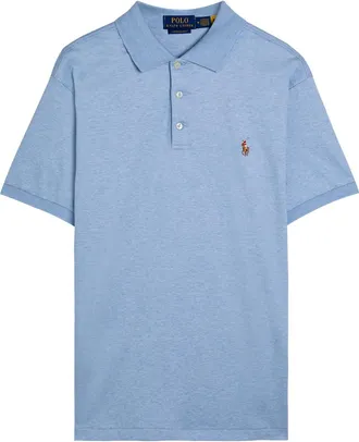 Polo Ralph Lauren Logo-embroidered Cotton Polo Shirt - Light Blue - Xxl