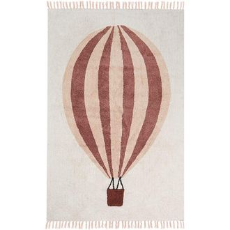 Beliani Kids Rug BAZALETI Light Beige 140 x 200 cm Cotton