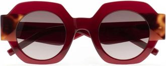 Kaleos Zonnebril - Dames - Zonnebrillen - Rood - 47 MM - Accessoires