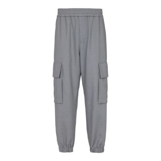 Balmain Hombre, Pantalones, Gris, Talla: L