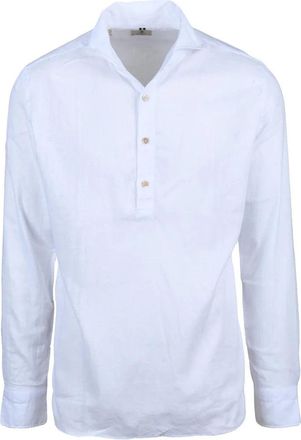 LUIGI BORRELLI NAPOLI Cotton Linen Shirt - White