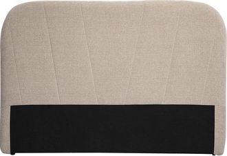 Miliboo Cabecero Tapizado De Tela Efecto Terciopelo Texturizado Beige L169 Cm Alanis