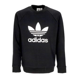 adidas Lichtgewicht Crewneck Sweatshirt met Trefoil-logo - Heren - Sweatshirts - Zwart - L - Katoen - Hoodies & sweatvesten