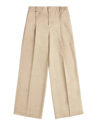 Fay Washed-Effect Viscose And Linen Gabardine Trousers With Metal Logo Detail