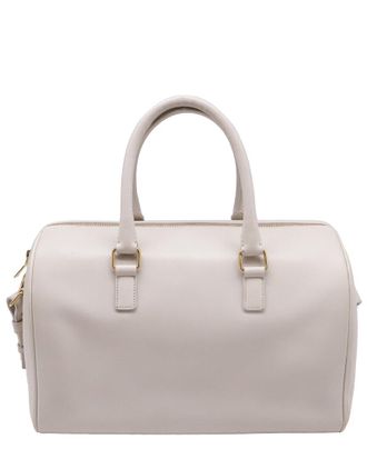 Saint Laurent White Leather Duffle Bag (Authentic Pre-Loved)