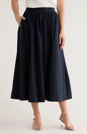 Elie Tahari Solid Pull-On Maxi Skirt in Deep Navy at Nordstrom Rack, Size X-Small
