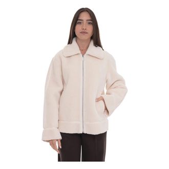 Pennyblack Faux Fur & Shearling Jackets, female, White, Size: S Braies Coat