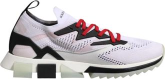 Dolce & Gabbana Luxe Sport Sneakers met Logo Details - Heren - Sneakers - Wit - 47 EU - Polyester - Schoenen