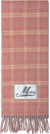 Marni Geborduurde Sjaal van Wolmix - Dames - Wintersjaals - Oranje - ONE Size - Wol - Accessoires