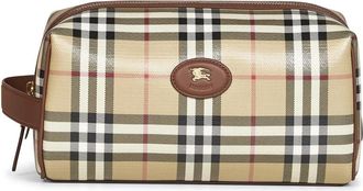 Burberry Beauty Case in tela stampata Check - - Bags - Uomo - Beige - ONE SIZE