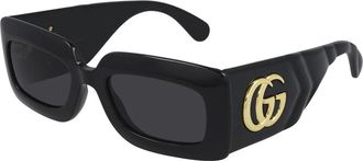 Gucci Zonnebril - Dames - Zonnebrillen - Zwart - 53 MM - Accessoires