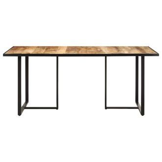 Berkfield Home Dining Table 180 cm Rough Mango Wood in Brown