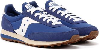 Saucony Unisex Trainer 80 Blue/White Trainers Suede - Size UK 10.5