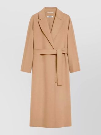 Max Mara long jacket belted waist lapel collar pockets