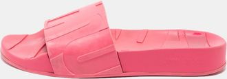 Jimmy Choo London Pink Rubber Flat Slides