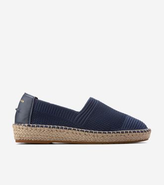 Cole Haan Womens Cloudfeel Espadrille II Slip-On Loafers - Blue Size 10.5