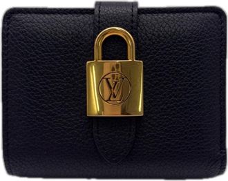 Louis Vuitton Black Leather Wallet (Bi-Fold) (Pre-Owned)