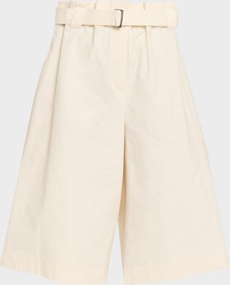 Brunello Cucinelli Belted Wide-Leg Bermuda Shorts