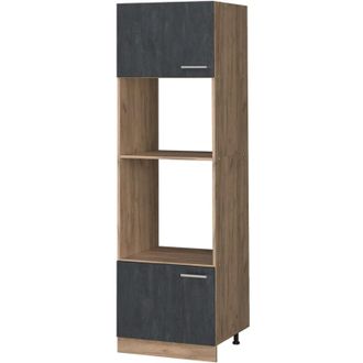 Vicco Armario Para Microondas R-line, Hormig&oacute;n Negro, 60 Cm, Vicco