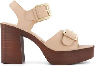 Andrea Womens Block Heel Sandal In Pink