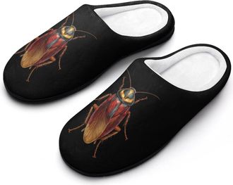Generic Cockroach Funny Mens Cotton Slippers Soft Non-Slip Rubber Sole House Slipper Indoor Outdoor
