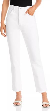 Anine Bing Sonya Slim-Straight Jeans In Off White