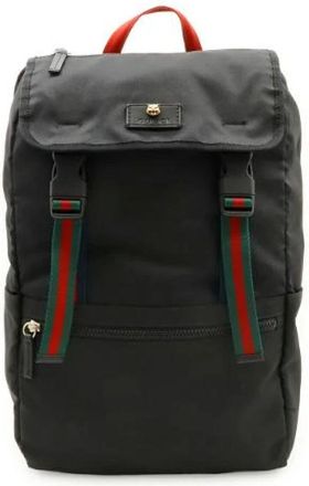 Gucci Pre-owned Canvas Rugzak - Dames - Vintage Rugzakken - Zwart - ONE Size - Vintage