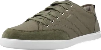 Geox U Walee - Heren - Sneakers - Groen - 42 EU - Leer - Schoenen