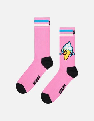 Happy Socks Womens Ice Cream Socks, Pink - Size: 5.5/5/3.5/4/4.5/7/6.5/6/3