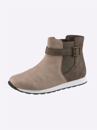 Heine Stiefelette HEINE, Damen, Gr. 36, beige (beige, braun), Synthetik, Textil, Schuhe Stiefelette