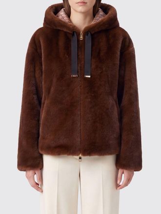 Herno Hooded Faux-Fur Jacket with Zip Closure