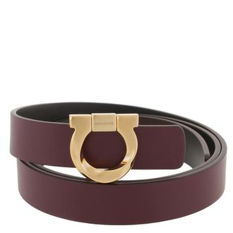 Ferragamo Gancini Reversible Leather Belt, Size 100
