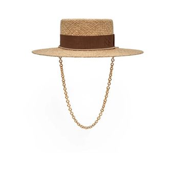 Ruslan Baginskiy Sombrero Canotier - Accessories - Mujer - Beige - XS