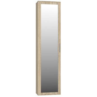 Hucoco Atara Mueble De Entrada Con Gran Espejo 180x50x35cm Dos Baldas + Perchero Muebles De Entrada