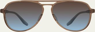 Barton Perreira Hartmann 55mm Acetate Aviator Sunglasses