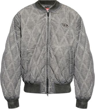 Diesel Insulated J-Type-Treat Jacket - Heren - Bomber jackets - Grijs - XL - Katoen - Jassen