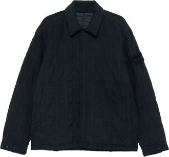 Stone Island quilted panelled jacket - men - Fabric - S - Blue