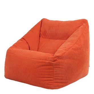 Icon Brand Puf sill&oacute;n de pana naranja terracota