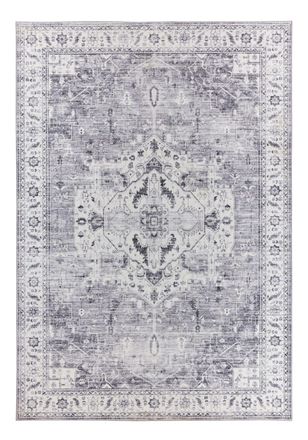 Nazar Rugs Alfombra vintage oriental gris 160x220 cm