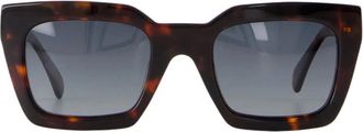 Anine Bing Bruine Acetaat Zonnebril - Stijlvol Model - Dames - Zonnebrillen - Bruin - ONE Size - Accessoires