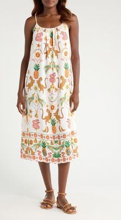 Halogen Mixed Print Sleeveless Maxi Dress in New Ivory at Nordstrom Rack, Size Large