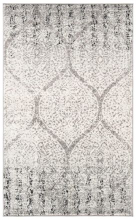 Safavieh Alfombra contempor&aacute;neo de polipropileno gris/blanco, 122 x 183 cm