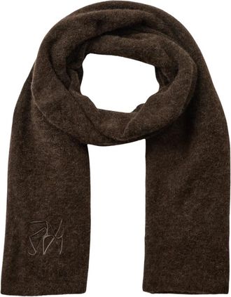 Mos Mosh MMEnata Kasjmier Gebreide Sjaal - Dames - Wintersjaals - Bruin - ONE Size - Kasjmier - Accessoires
