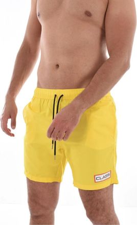 Cavalli Gele Logo Print Zwemshorts - Heren - Strandmode - Geel - M - Polyester - Badmode