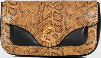 Coccinelle C-Me Python Print Leather Mini Crossbody Bag