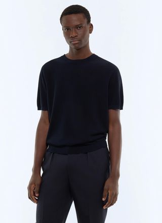 Fursac T-shirt point de riz en coton merceris&eacute; - Taille XXL - Homme